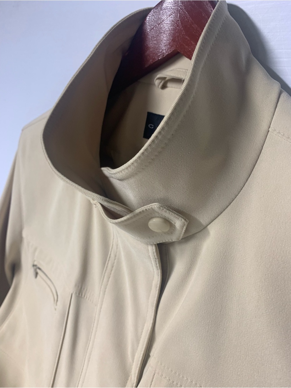 Funnel Neck Late 90’s Jacket Light Butter Yellow with Light Shoulder Padding